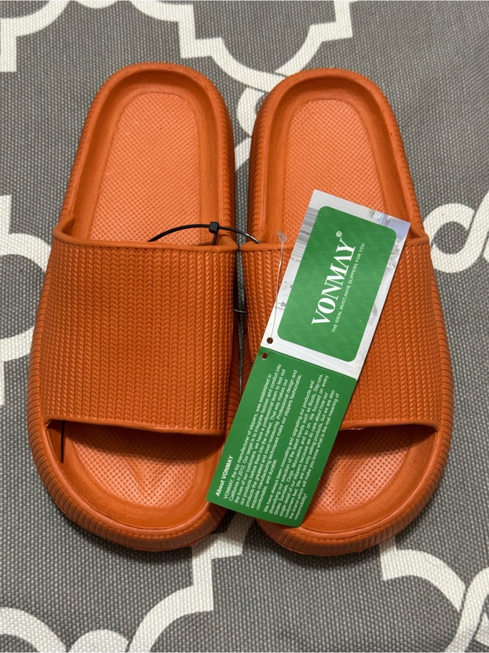 Women's Orange Slide Sandals